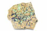 Malachite and Azurite on Ferroan Dolomite - Morocco #291842-1